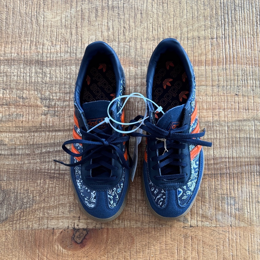 Adidas original Handball Spezial W Blue and Orange Patterned Sneakers
